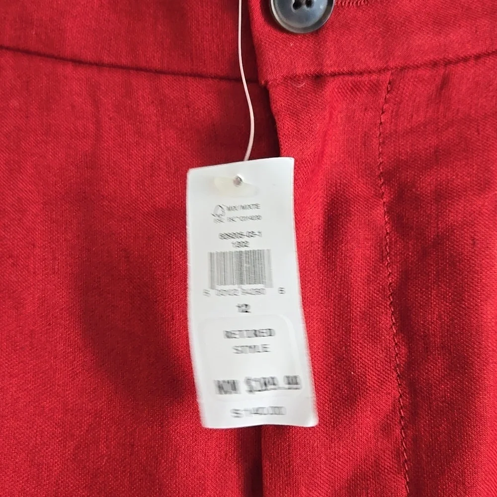 Banana Republic Elegant Red Wide-Leg Retired Style Pants NWT Size 12